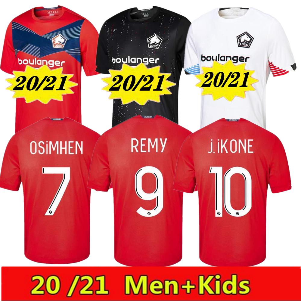 

20 21 Men Kids LOSC Lille soccer jerseys 2021 Celik Andre Weah Sanches Osimhen BAMBA Yazici Remy Fonte Maignan KIT football shirts, Black