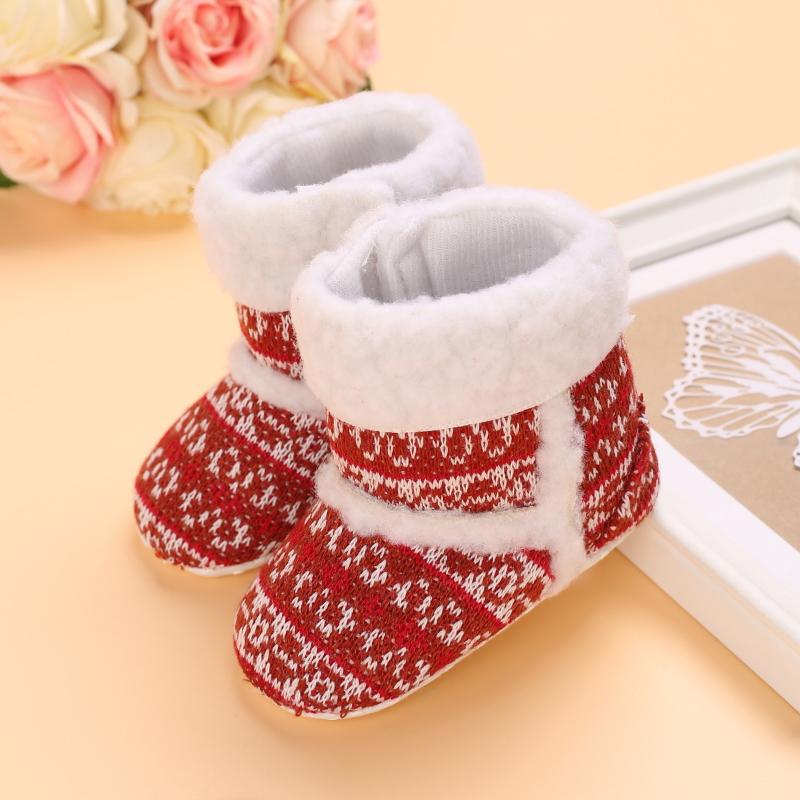

Boots Winter 0-18 Months Cotton Shoes For Boys And Girls Baby Warm Knit Soft Comfortable Born Toddler, Black;grey