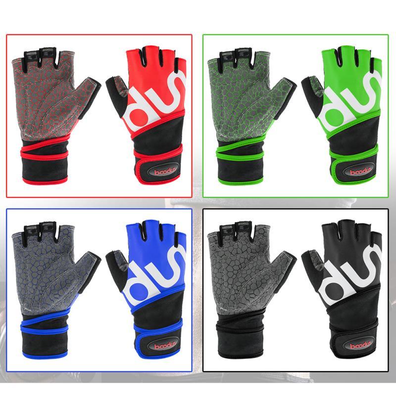 

Sports Gloves Protection Wrist Weight Lifting Glove Anti Skid Gym Fitness Compression Dumbbells Belts For Cycling Skiing, Black