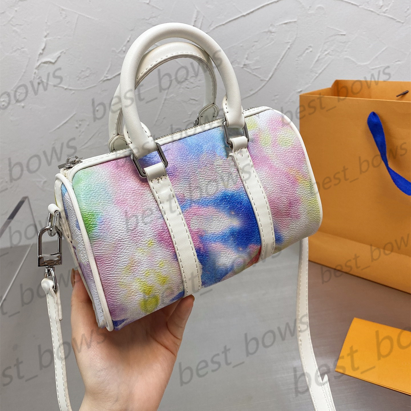 

Luxurys designer top Quality Ladies 2021 Printed pillowÂ bag Splashed ink painting handbag Women fashion mother Â handbagsÂ shoulder bags artwo
