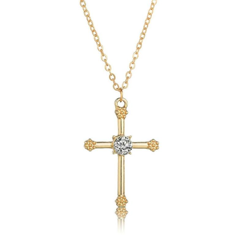 Pendant Necklaces Wholesale Women Elegant Cross Necklaces&Pendants High Quality Hand Made Necklace Fashion Jewelry For Good Birthday Gifts-image-706629566