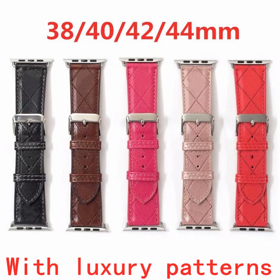 

For I Watch 6 5 4 SE straps With Concave pattern patterns Gradully changing colors Laser pu leather wrist bands