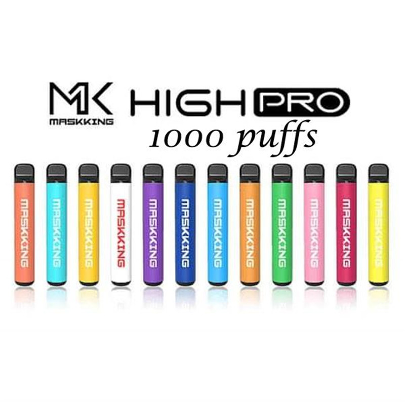

100% Original Maskking High pro plus Disposable E Cigarette with 750mAh Battery 4.5ml Prefilled Cartridges 1500puffs Vape Pen air bar max Haka xxl