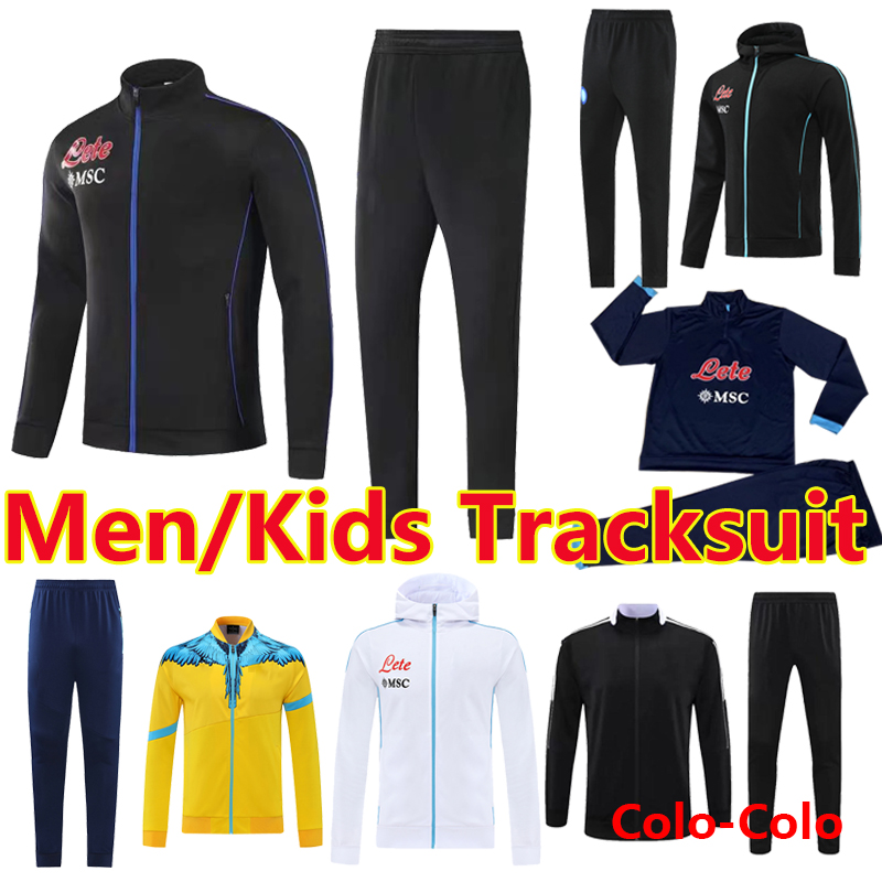 

21/22 Napoli MARADONA Burlon soccer jersey Nàpule 2021 Hoodies Jackets set training Sweater Tracksuits Naples MERTENS Colo-Colo Men+Kids Survetement Jogging Leeds, 21/22 naples