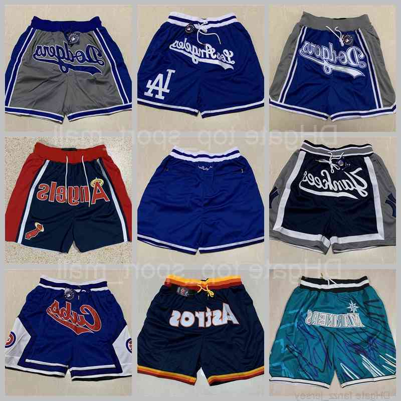 

Team Baseball Shorts Just Don Sport Wear Pants With Pocket Zipper Sweatpants Blue White Black Men, Photo 1