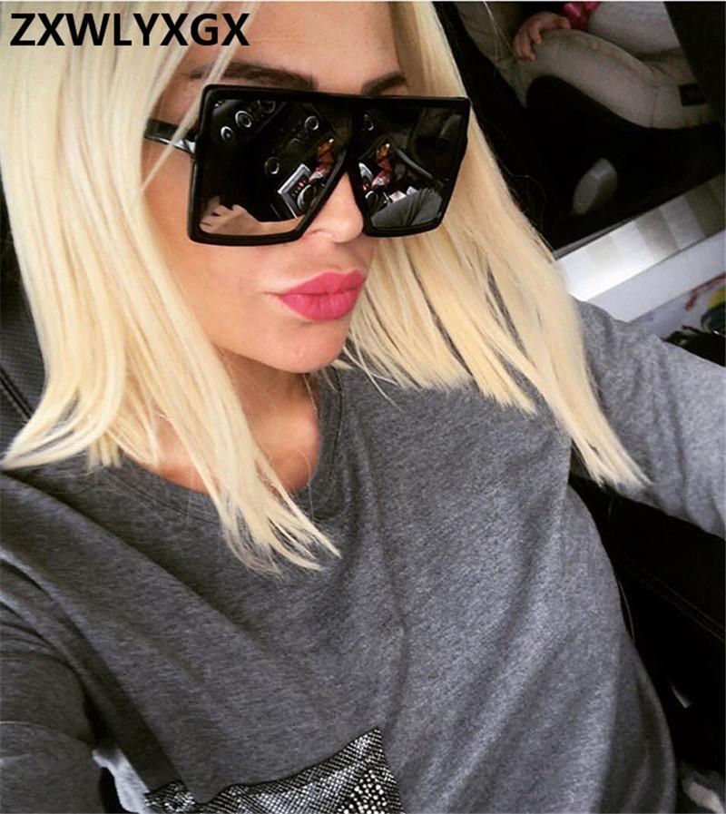 

Sunglasses Oversized Women Men Designer Vintage Sun Glasses Female Male Big Frame Black Eyewear