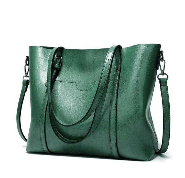 

CLASSIC FLOWER HBP womens purses handbags Oil Wax Leather Large Capacity Tote Bags Casual Women Shoulder Bag green, Red