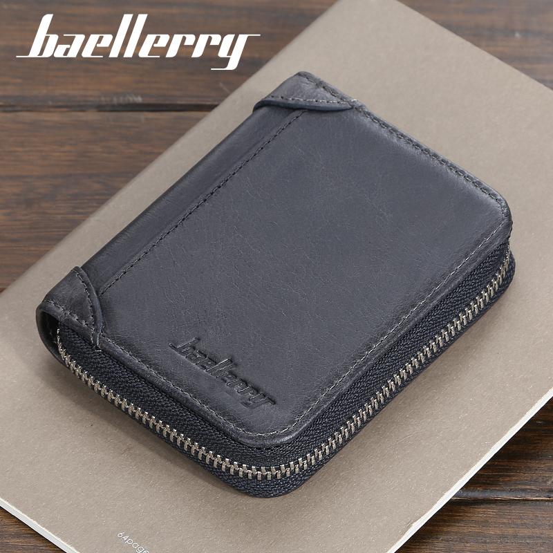 

Baellerry Top Quality 2021 Fashion Card Holder Wallet Passport Cover PU Leather Money Purse For S Wallets, Red;black
