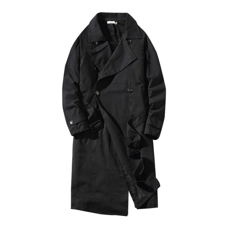 

Plus Size Men Fashion Trench Coat High Quality Long Winter Jacket And For Chaquetones Hombre Vintage Clothing AB50FY Men's Coats, Army green