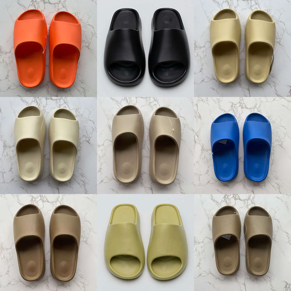

TopSportMarket Slides Slippers Men Women Desert Sand Black Bone White Core Brown Enfora Blue Orange Resin Slide Foam Runner Moon Grayr, Soot g55495