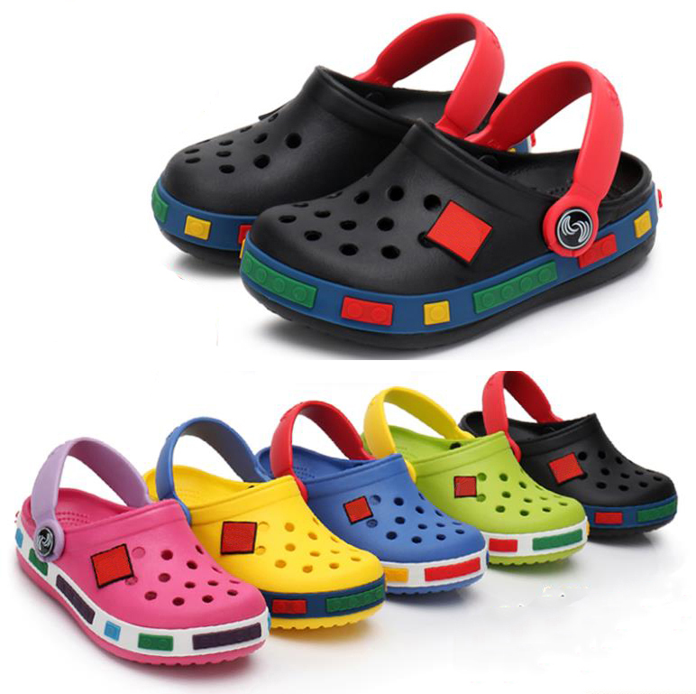 

Fashion Boy Girl Beach Slippers Children Sandals Summer Cartoon Kids Shoes EVA Resistance Breathable Antislip Baby, Black