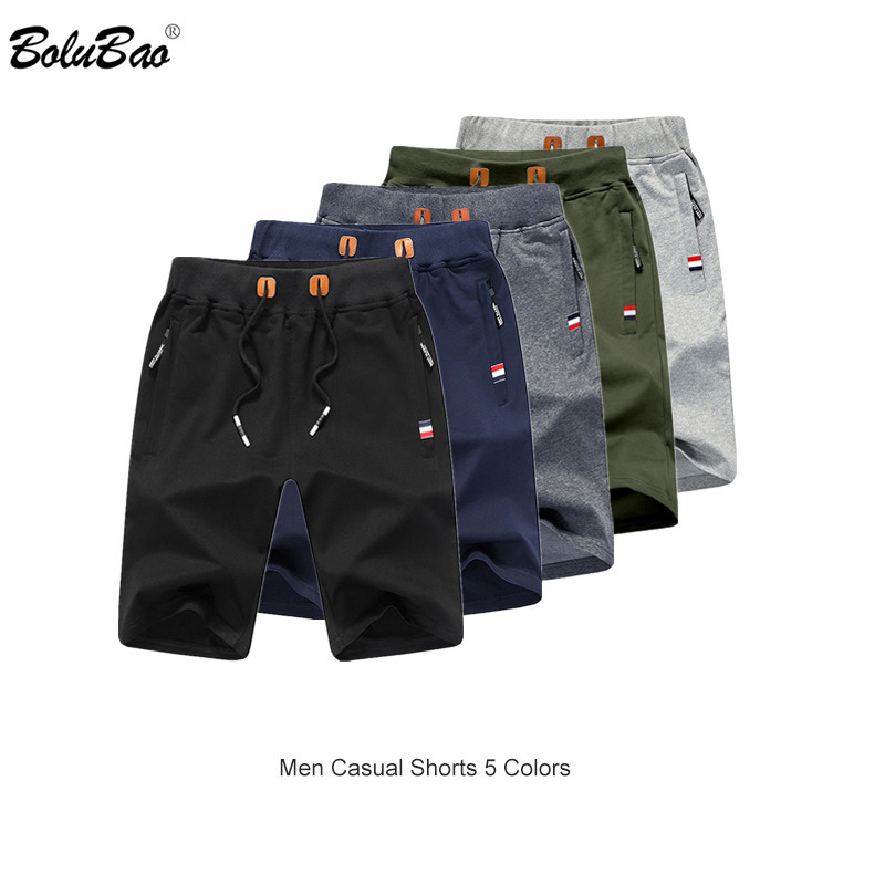 

BOLUBAO Brand Men Casual Shorts Summer Men's Fashion Solid Color Breathable Shorts Male Bermuda Shorts Clothing 210518, Dark blue