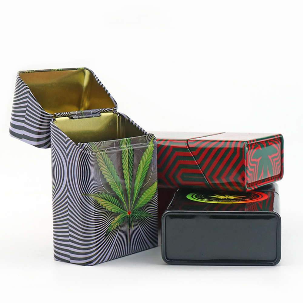 

Cigarette case Tinplate creative color multi pattern metal cigarette case