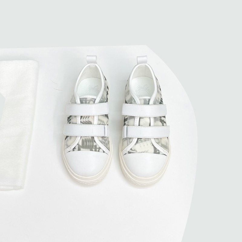 

Designer Kids Sneakers Lovely Children Shoes with Box Fashion Letter Printed Tolder Walking Running Footwear Little Big Boys Girls Strap Athletic Tennis Flats, White