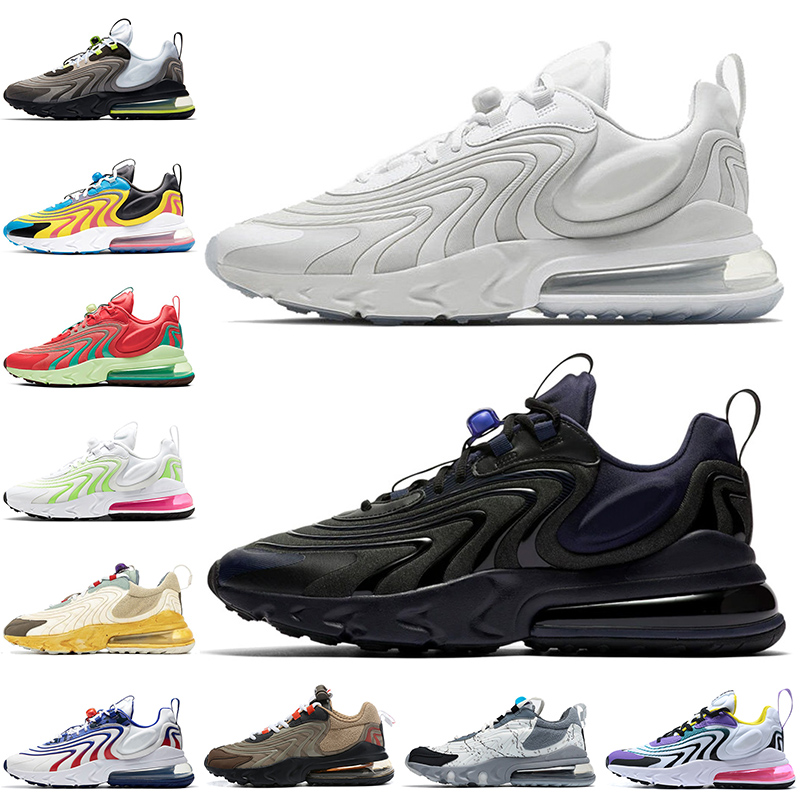 

NIK Top Quality Women Mens 270 React Eng Running Shoes Triple White Off Black Sapphire Travis Scotts Cactus Trails Air Max AirMax Trainers