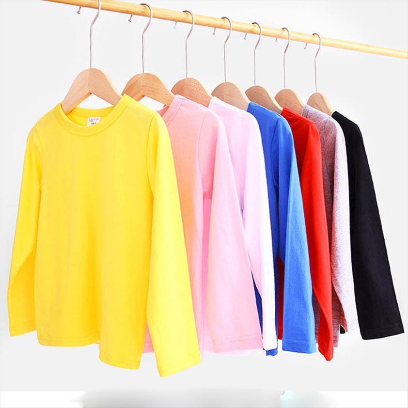 

For Girls Boys Color Base T Shirts Kids Autumn Winter Full Sleeves Shirt Cotton Warm Tops 6 8 10 12, Blue