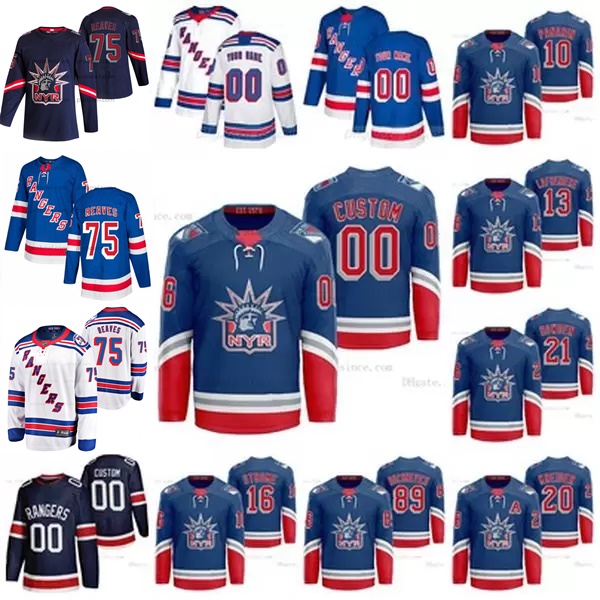 

Custom Ryan Reaves NY Rangers 2021 Reverse Retro Alexis Lafreniere Jersey Kaapo Kakk Jacob Trouba Panarin Zibanejad Chris Kreider Skjei Men Women Kids, Home jersey youth s-xl