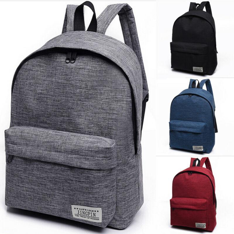 

Backpack NoEnName-Null 1PC Stylish Women Men Shoulder Canvas Portable Large Rucksack College School Bag Travel Hiking, Black