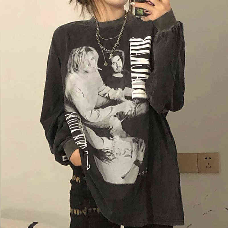 

HOUZHOU Grunge Oversized Black Women Hoodies Vintage Clothes Hippie Harajuku Goth Anime White Sweatshirts Female Emo Autumn 211108