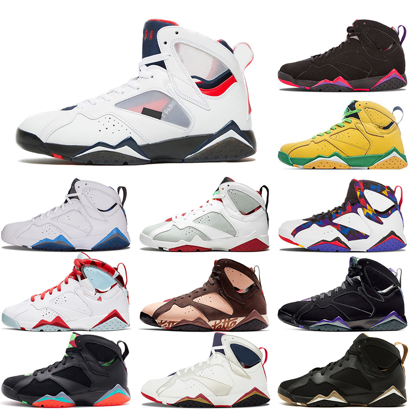 

2021 Top Quality Jumpman 7 7s Hare Mens Basketball Shoes Patta X Ray Allen VII Bordeaux Raptro Charcoal Topaz Mist Oregon Ducks Olymipc Trainers Sports Sneakers, W18 40-46