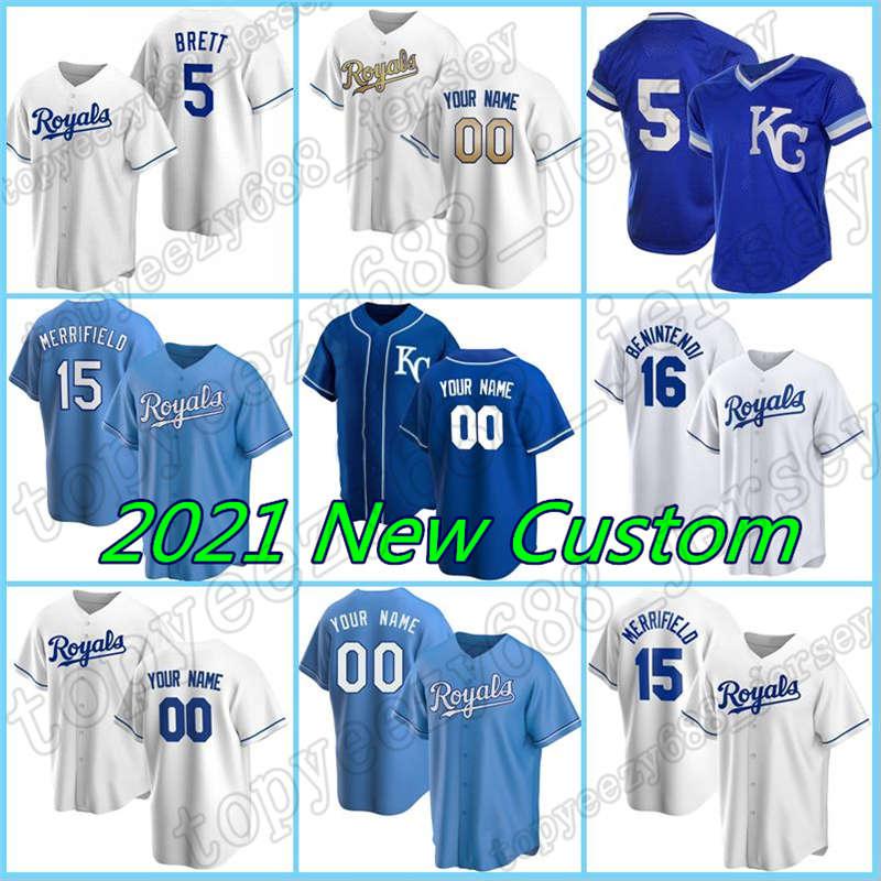 

Kansas 16 Andrew Benintendi City Custom Baseball 5 George Brett 15 Whit Merrifield 41 Carlos Santana Nicky Lopez Hunter Dozier George Jersey, Custom cool base(huangjia)