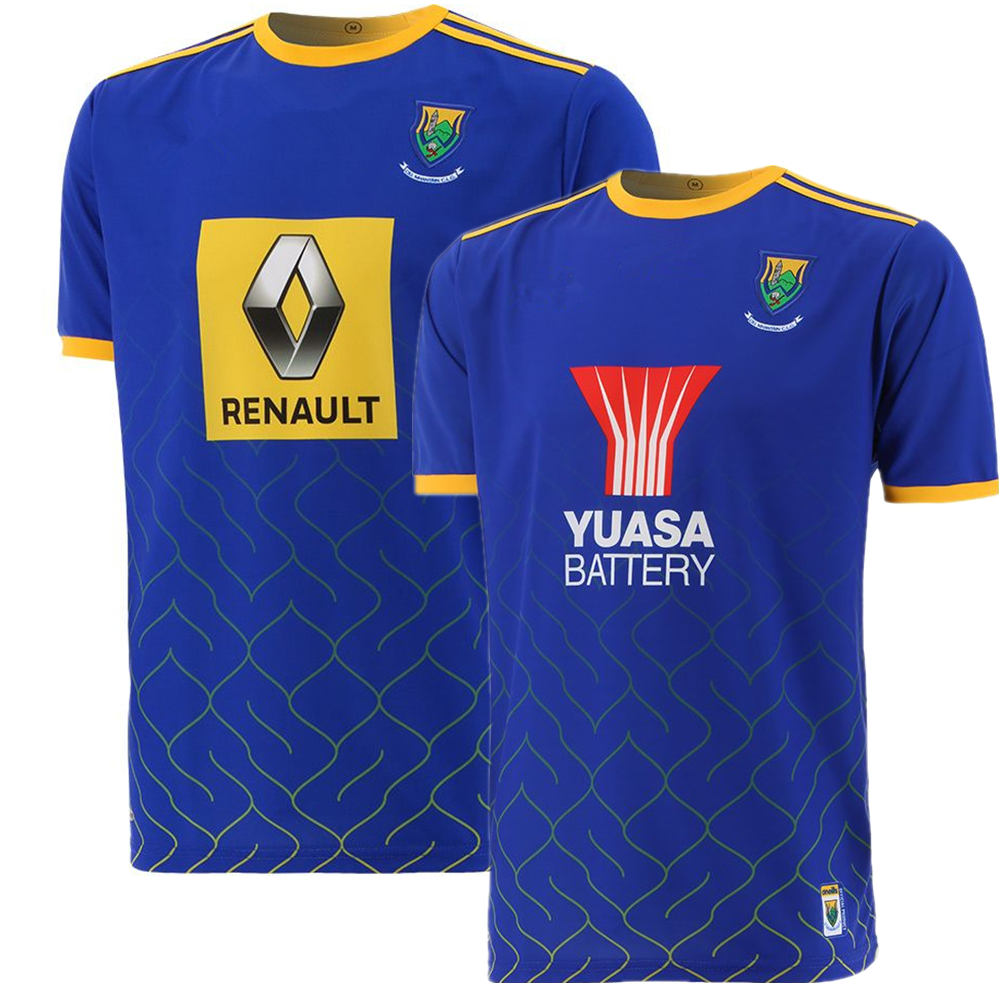 

Best quality 2022 Wicklow GAA 2 Stripe Home Hurling Jersey Ireland shirt Cricket Baseball softball shirts jerseys, Blue