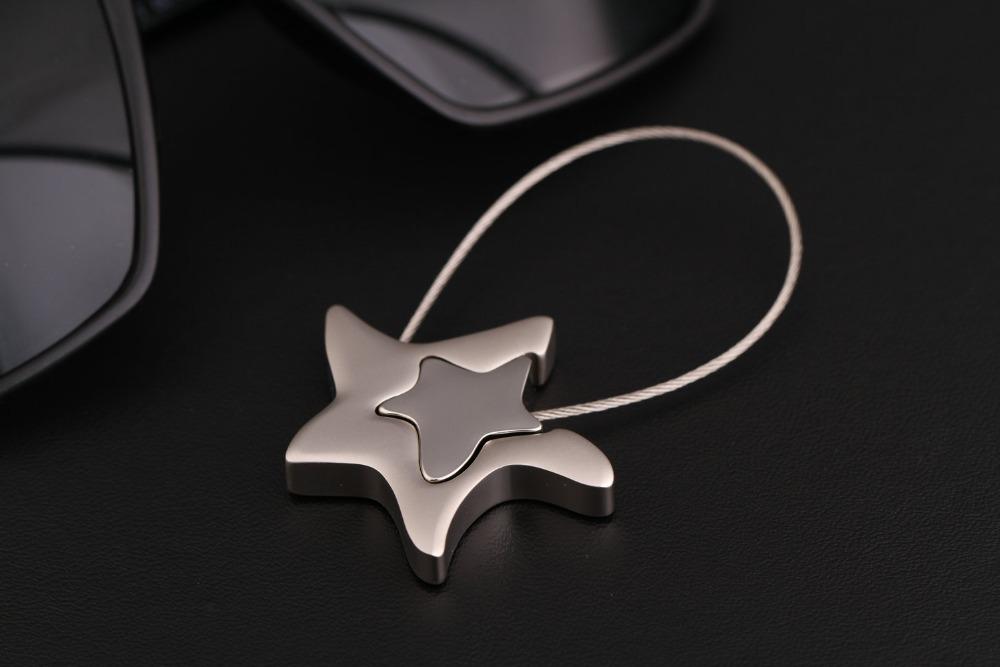 

Keychains Mini Double Hug Star Keychain Lovely Key Ring Couple Keyfob With Gift Box 17016
