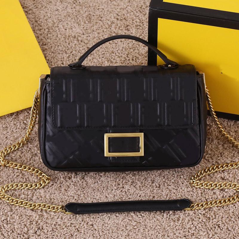 

Baguette Bag Genuine Leather Handbag Purse Crossbody Bags 3D Motif Embossed Letter Flap Handbags Fashion Metal Hasp Sliding Chain Shoulder Strap, Just box