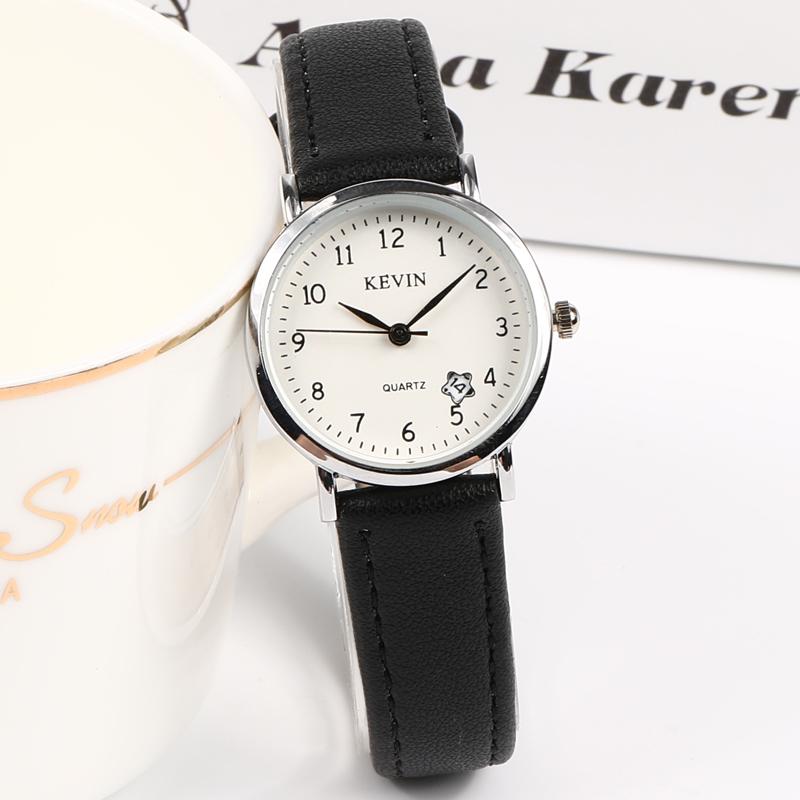

Wristwatches KEVIN Brand Fashion Ladies Watches Arrival Simple Casual Women Watch Men Leather Quartz Wristwatch For Lovers Gift Clock, Gray small