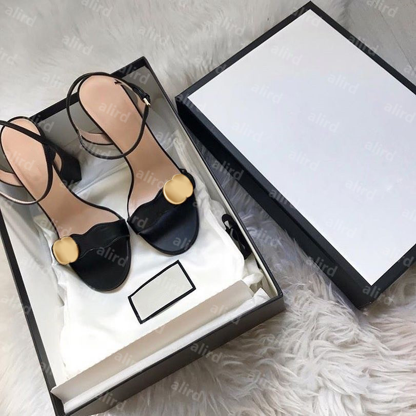 

G Classic High heeled Luxury designers sandals Coarse leather Suede woman sneakers Slides shoes Metal buckle parties heels Belt Sexy Lady slipper with box, Two pieces of socks