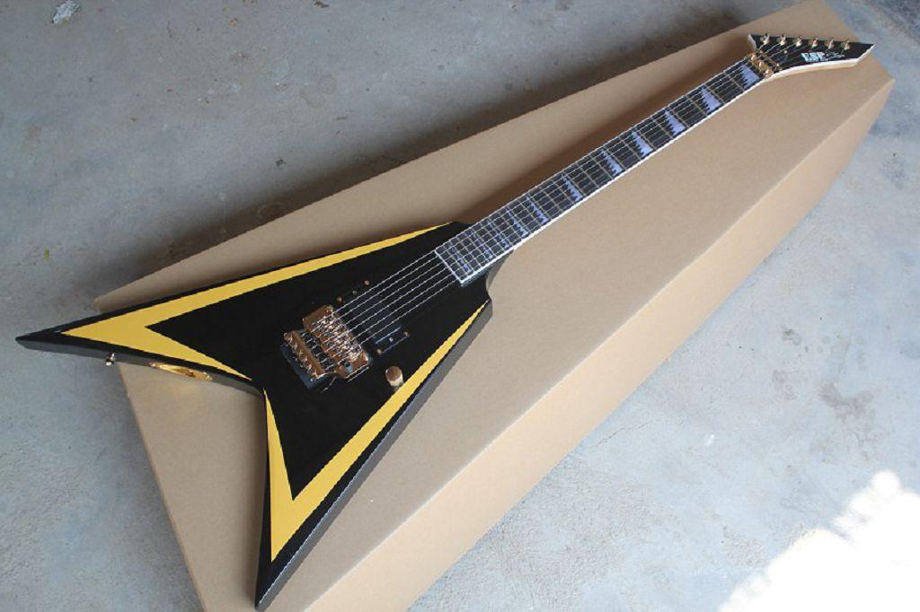 Top Quality custom shop Active pickups electric guitar FLY-V STYLE COBHC CUSTOM SHOP signature series-image-689486657