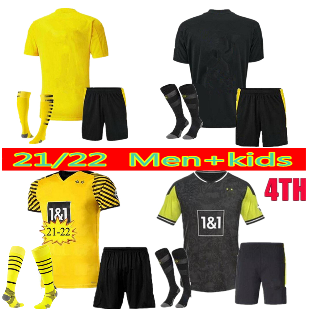 

Limited Edition Borussia 4th dortmund soccer jersey 2021 2022 HAALAND REUS set 20 21 22 BELLINGHAM SANCHO HUMMELS BRANDT football shirts men kids Third kit uniforms