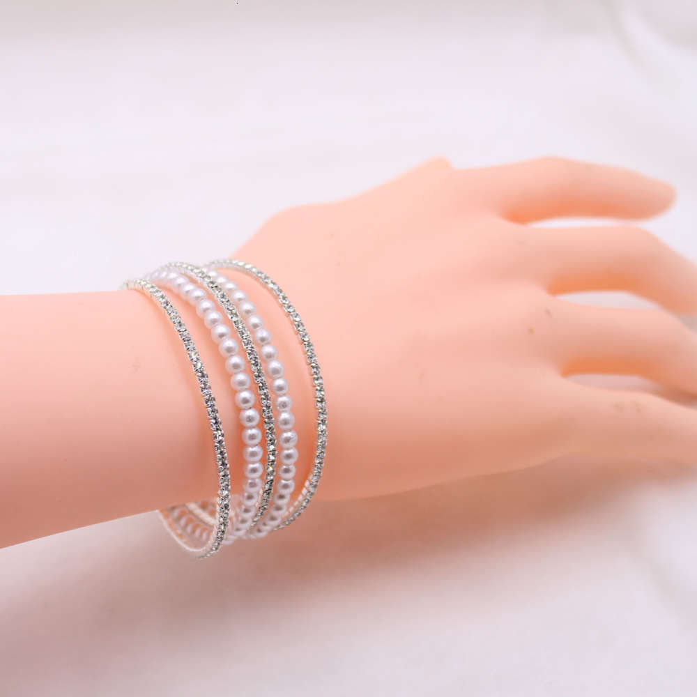 

,bracelet Jewelry fashion welding Crystal Pearl Bracelet opening, Golden;silver