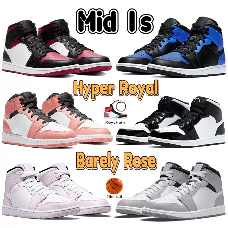 

Boots 1 Mid 1s mens Basketball Shoes Barely rose light smoke grey 2.0 hyper royal pink quartz carbon fiber arctic orange white black university blue women Sneakers, 1s (41)