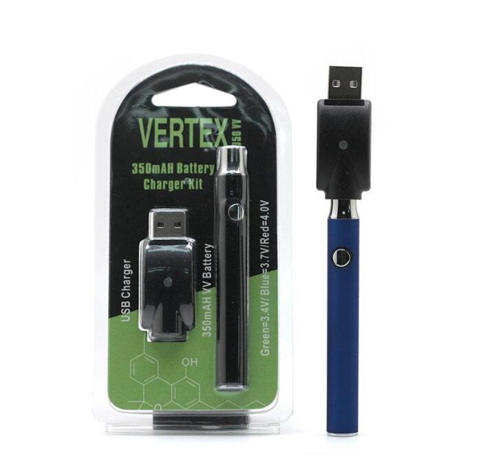 

Vertex LAW Co2 VV Preheat Battery Kits LO Oil Vaporizer 510 Vape Pen Preheating BK Batteries 350mah BOGO 9 Colors