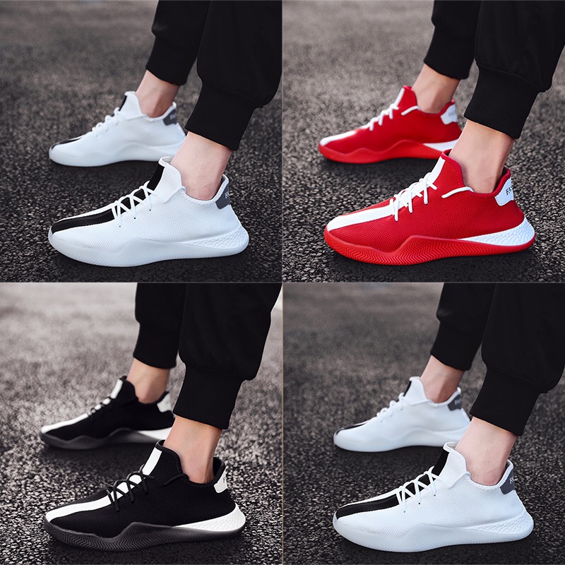

Fashion Casual Shoe Flat Sneaker White Color knit Sneakers With Laces Factory Direct Size 39-44 Gift Chaussures