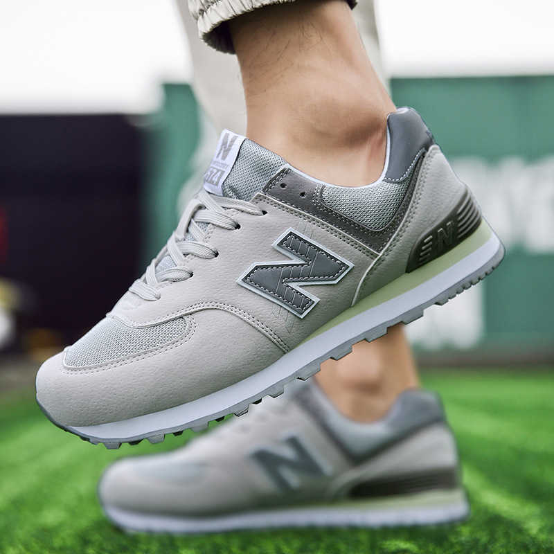 Spring and Autumn Bain Cool Running Sho Lovers' n Pig Ba Leather 574 Sports