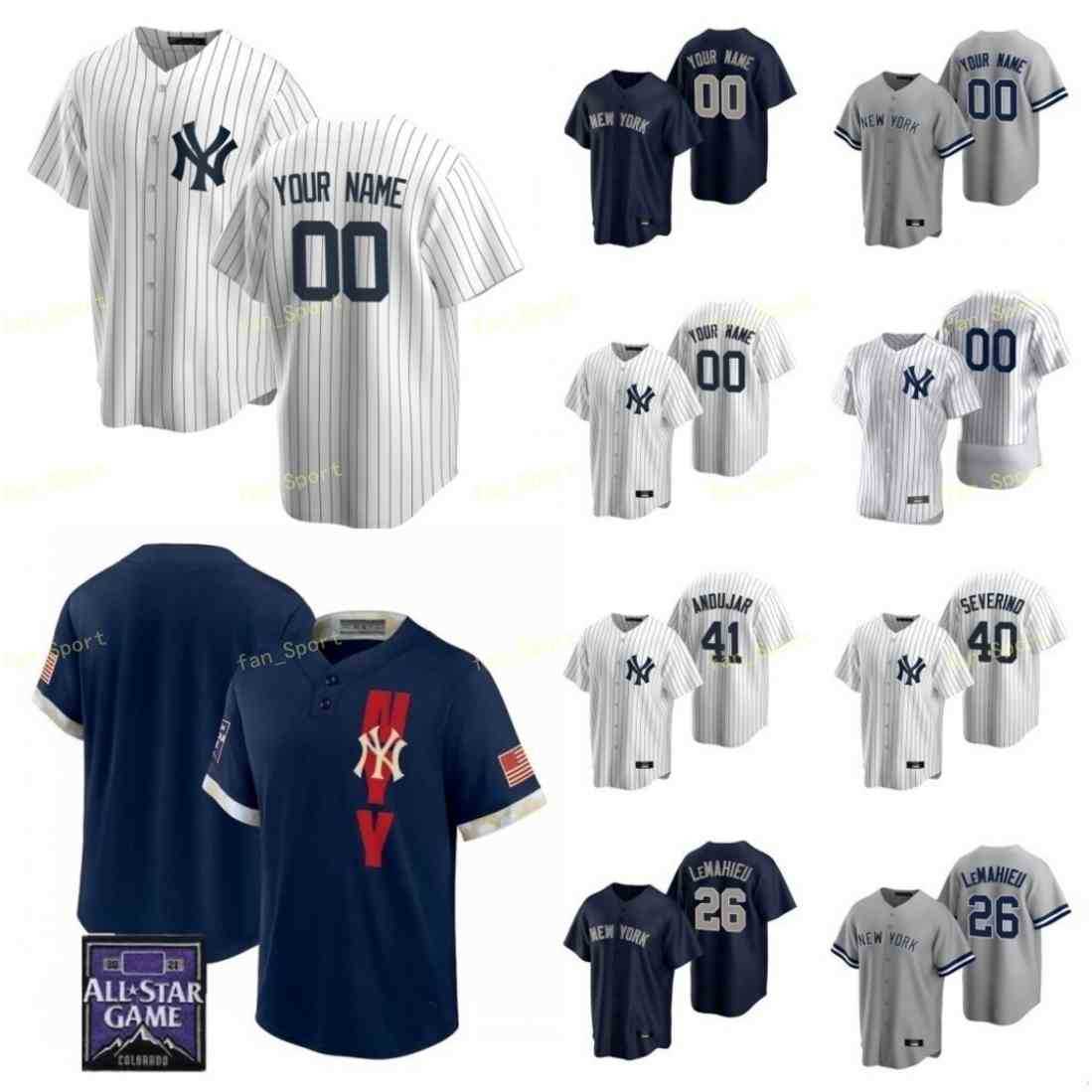 

Men Women Youth 2021 All-Star Game Baseball Jerseys 29 Gio Urshela 59 Luke Voit 14 Tyler Wade 34 Justin Wilson Custom Stitched