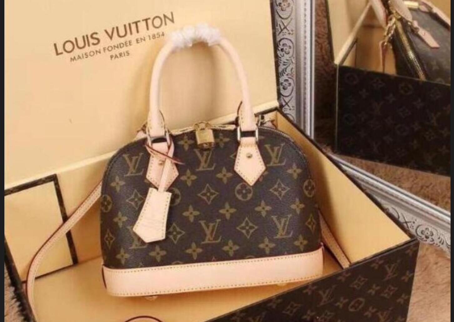 

1-6 LV LOUIS 1 VITTON designer Handbag Women Leather ALMA BB Shoulder Bag Evening Shell bag Luxury Messenger Bags Purse Tote