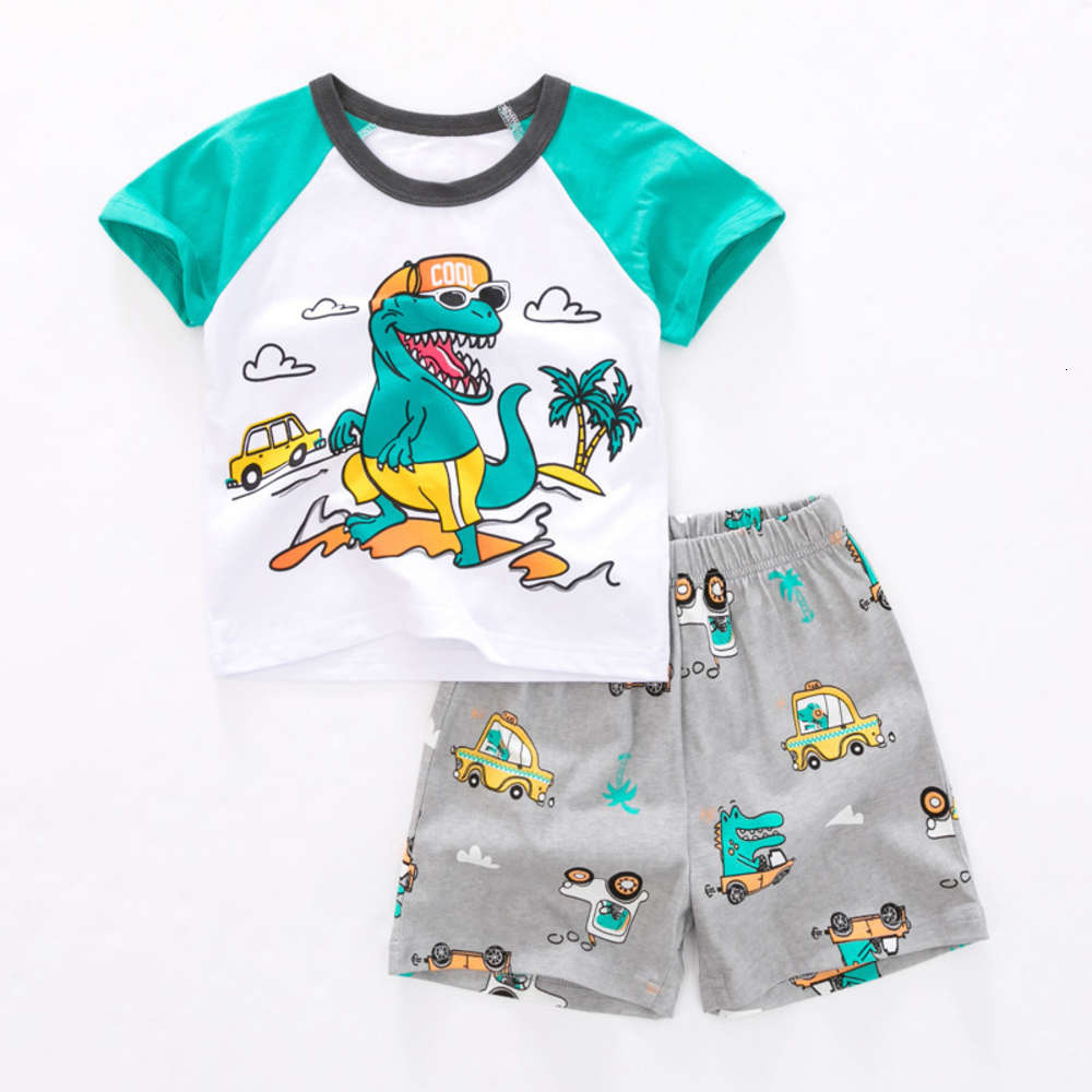 

Boys and girls suits Children's suit summer children's short sleeve cotton, White