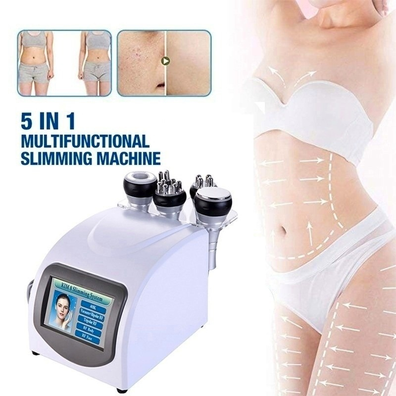 

5 In 1 Slimming Machine 40K Ultrasonic liposuction Cavitation Cellulite Removal Multipolar Vacuum RF Beauty Equipment