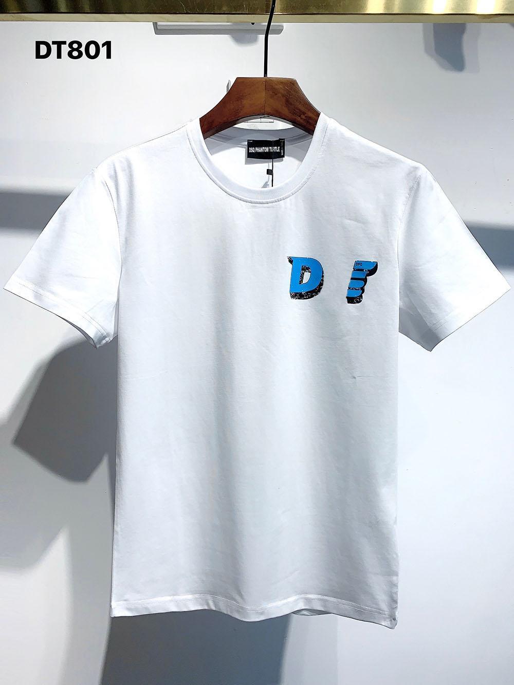 

DSQ DQ PHANTOM TURTLE 2021SS New Mens Designer T shirt Paris fashion Tshirts Summer DQ Pattern T-shirt Male Top Quality 100% Cotton Jby, White;black