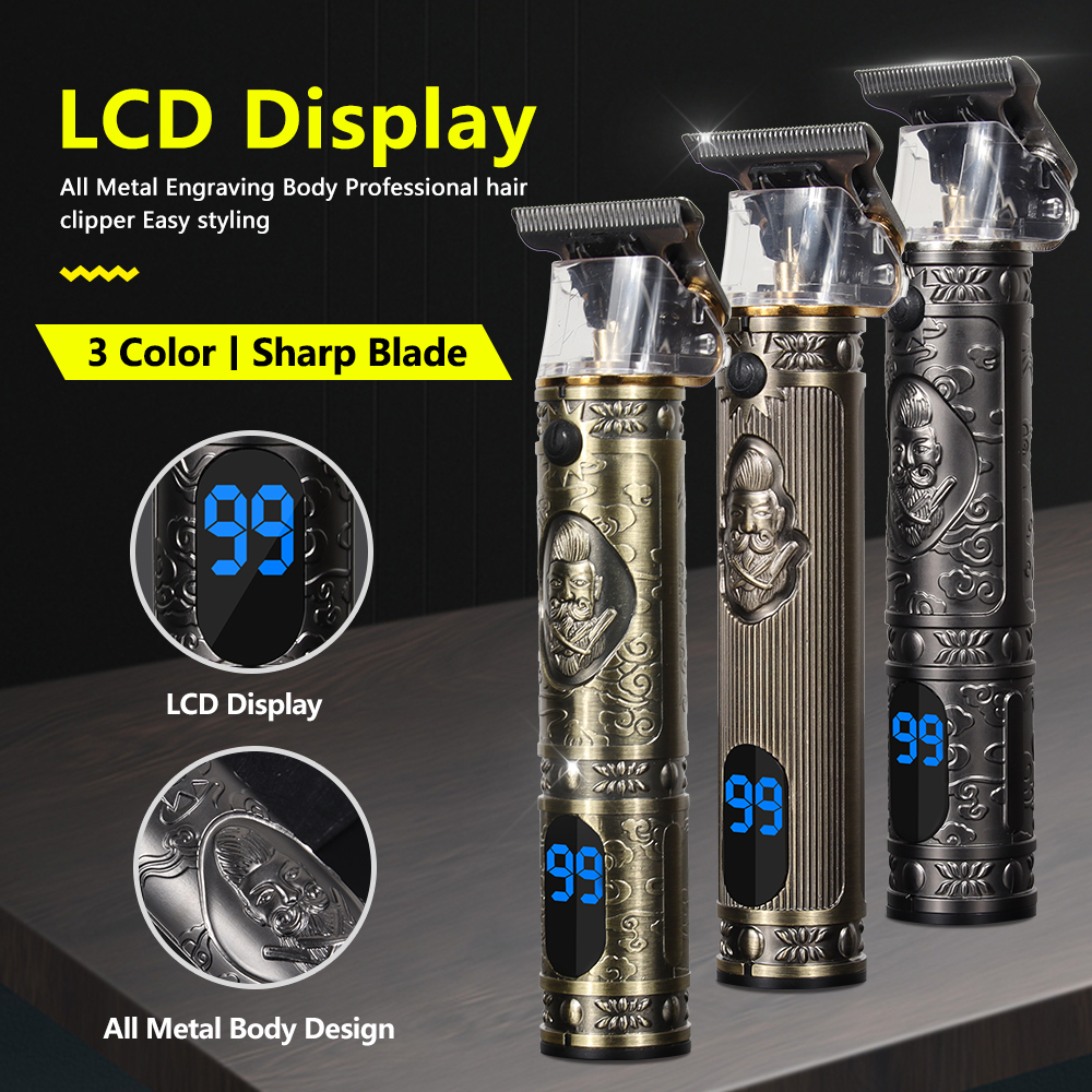 

2021 New Electric Hair Clipper Professional 0mm Hair cutting machine Beard Trimmer for men Barber Shaver Rechargeable USB