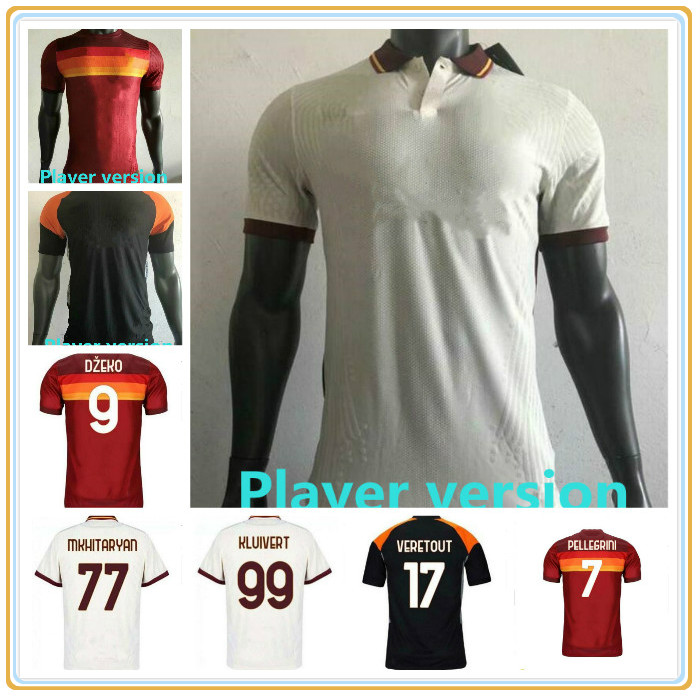 

Player version 2021 soccer jersey DE ROSSI DZEKO ZANIOLO TOTTI PEROTTI jerseys 20 21 roma football shirts 2022 Men, Black;yellow