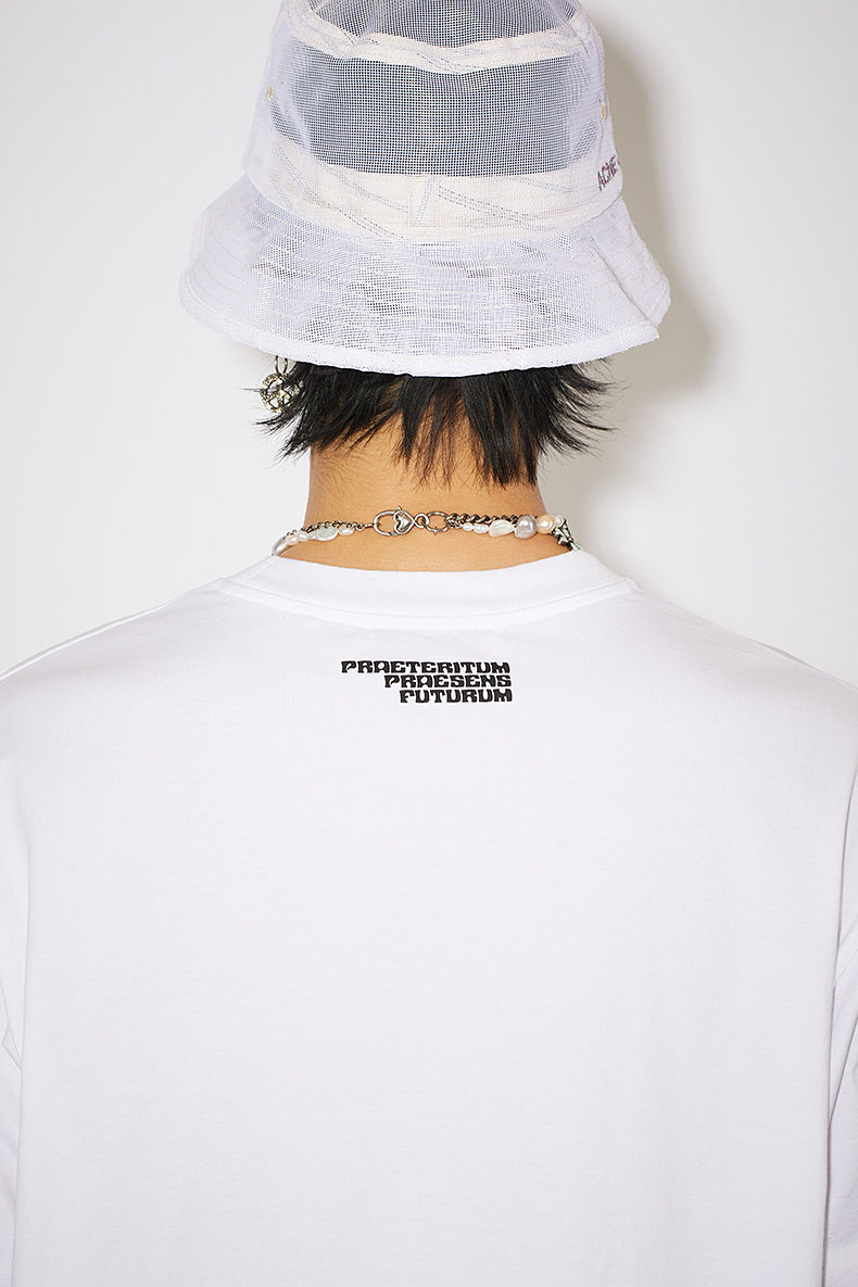 Men and Women T Shirt Acne Studios Spring Summer Round Neck Short Sleeve Cotton Sculpture Print T-Shirt