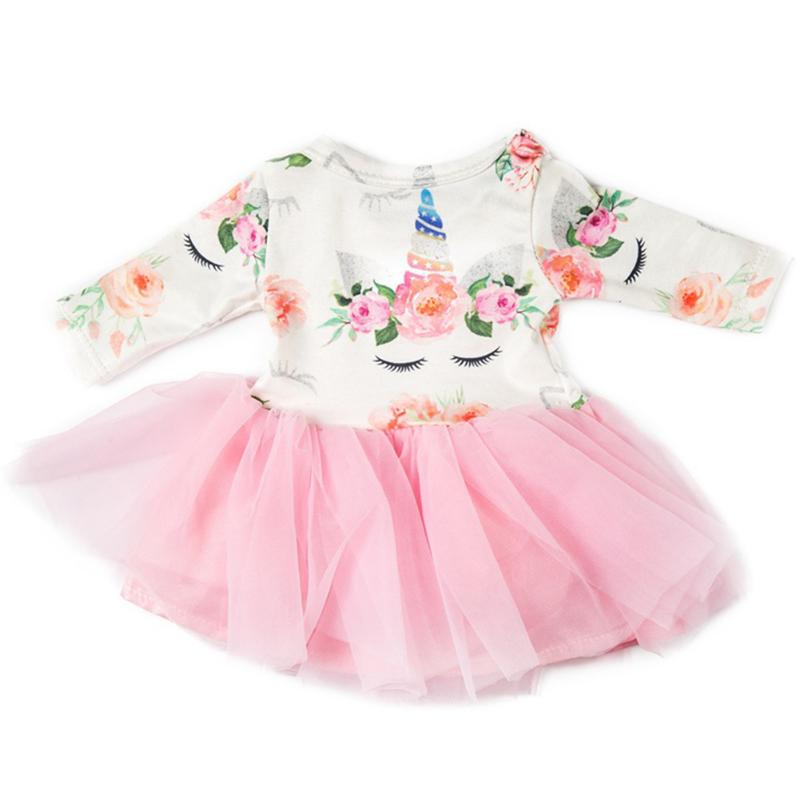 

Girl's Dresses Long Sleeve 18 Inch Mini Dress Doll Clothes Tulle Short Cute Soft Round Neck Handmade DIY Accessory A-line Fashion Yarn