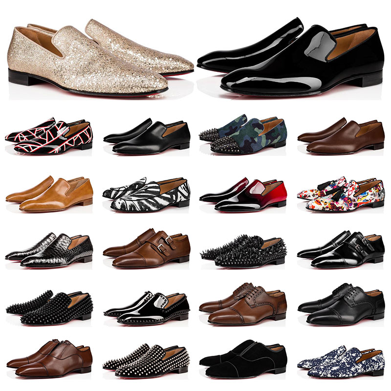 

men Luxurys Designers Oxford casual shoes red black brown suede green Patent Leather Rivets fashion Wedding Business loafers size 38-47, 36