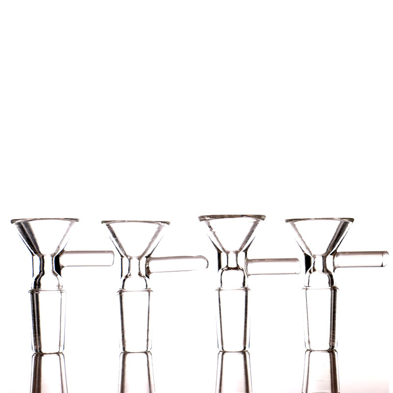 

Glass Bowls 18mm 14mm bowl With handle clear For Herb Tobacco Bongs Oil Rigs smoking accessories hookahs