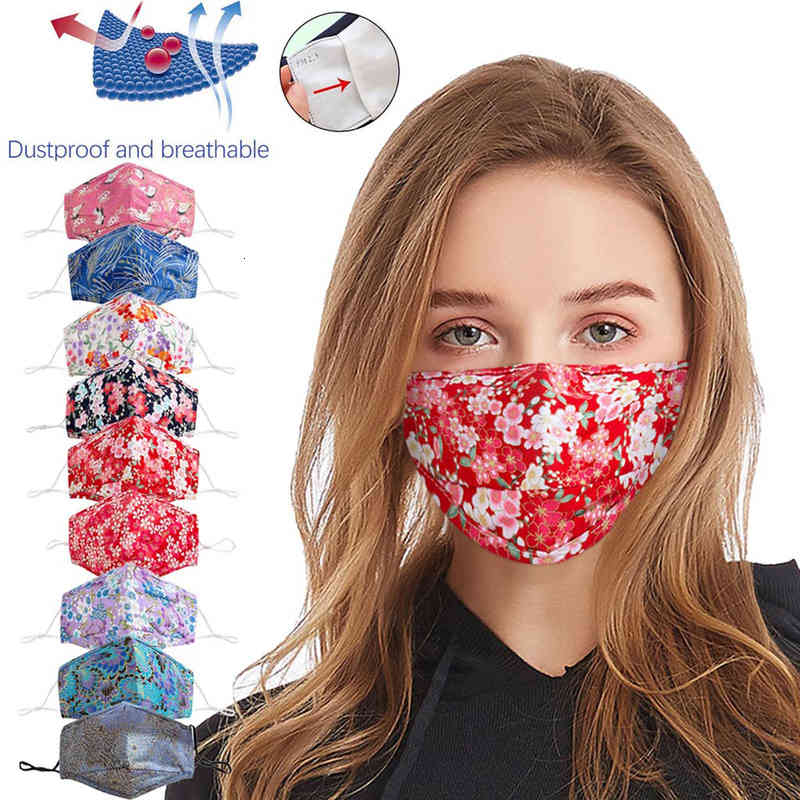 

Masks Fashion Women Floral Dustproof Cotton Pm2.5 For Face Adult Outdoor Anti-spitting Windproof Breathable e decoration