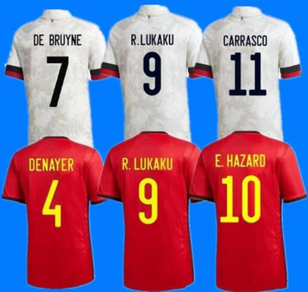 

20 21 Belgium Home away soccer jersey LUKAKU HAZARD KOMPANY DE BRUYNE MERTENS Jerseys 2021 Adult man sports football shirt, Black